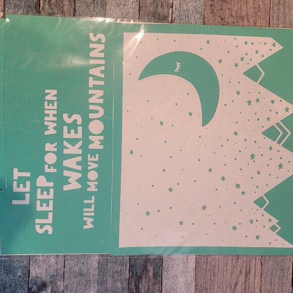 Move Mountains ~ Reuseable silk screen stencil 12 x 18 - Picture 4 of 4